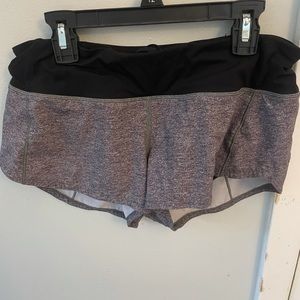 Lululemon gray Speed Up shorts size 4.